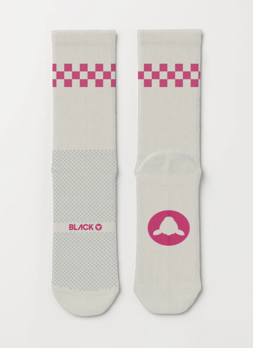 Crew Sock - WHITE PINK CHECK