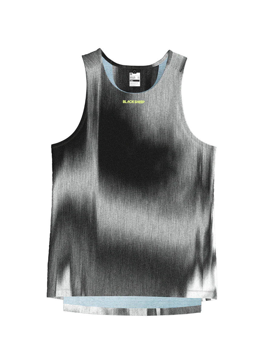 Men's Drylite Singlet - Static Black