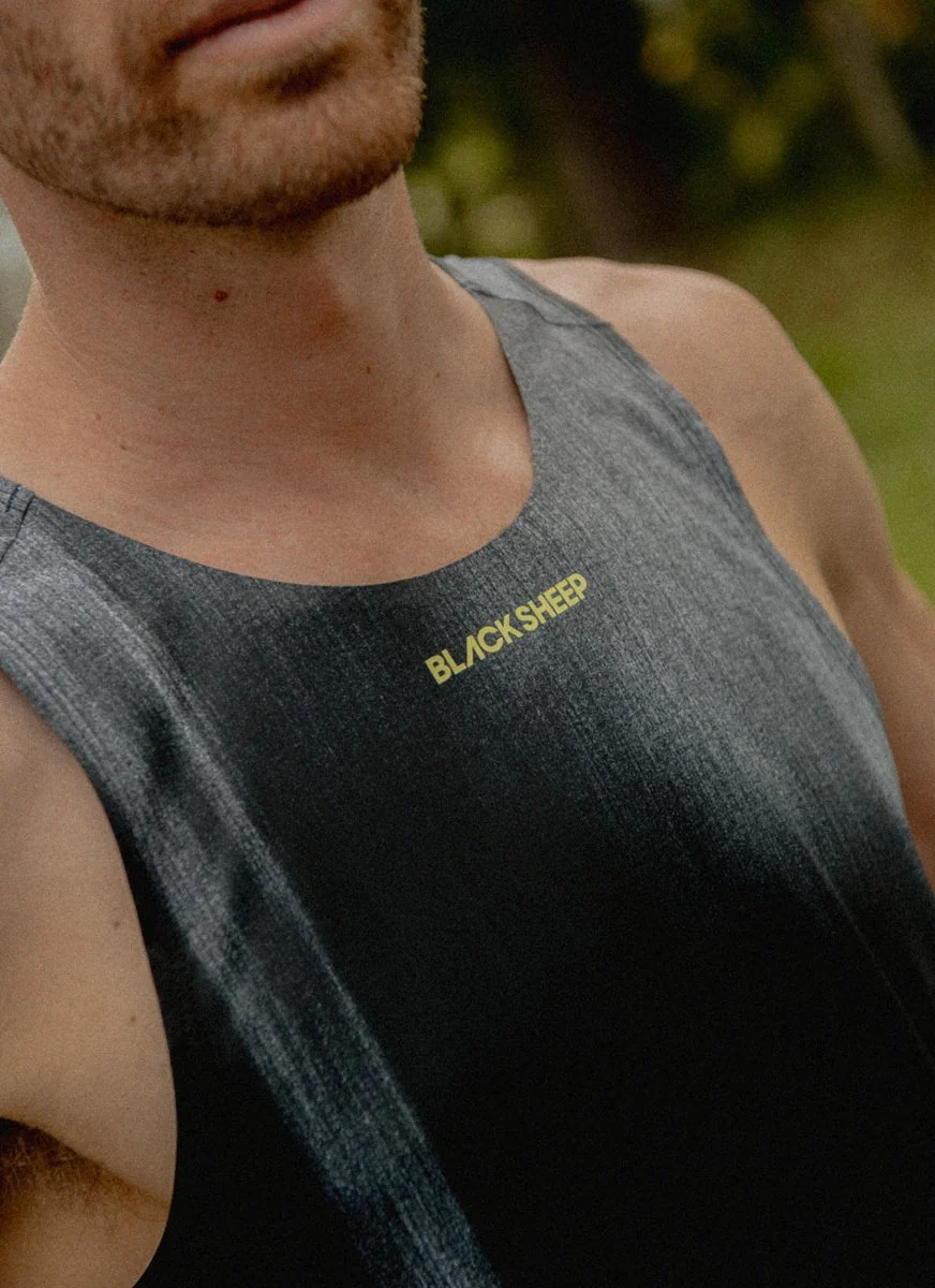 Men's Drylite Singlet - Static Black - Image 2