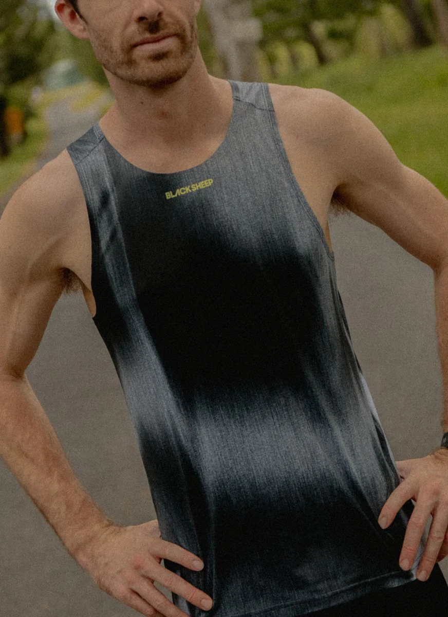 Men's Drylite Singlet - Static Black - Image 3