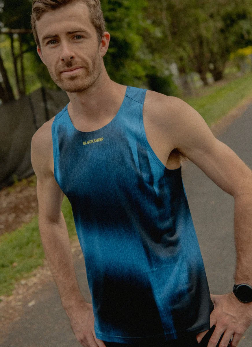 Men's Drylite Singlet - Static Blue - Image 3