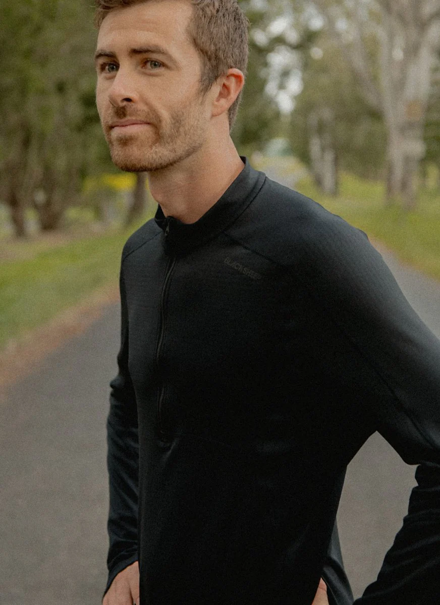Men's GridFleece LS Pullover - PERFORMANCE BLACK - Image 2