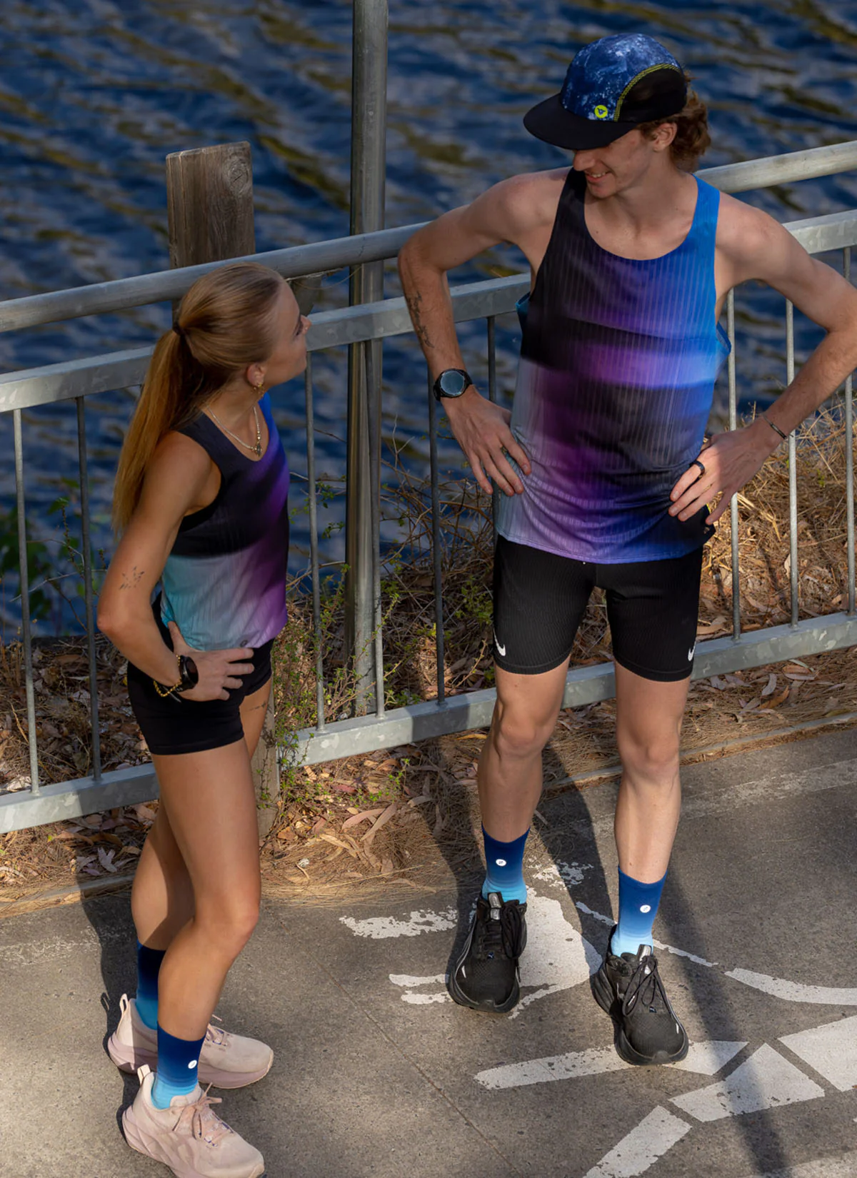 SHYU x BLACK SHEEP Racing Socks - Blue - Image 3