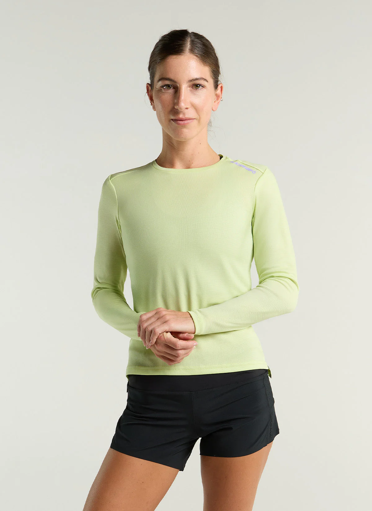 Women's Dry LS Tee - Shadow Lime - Image 3