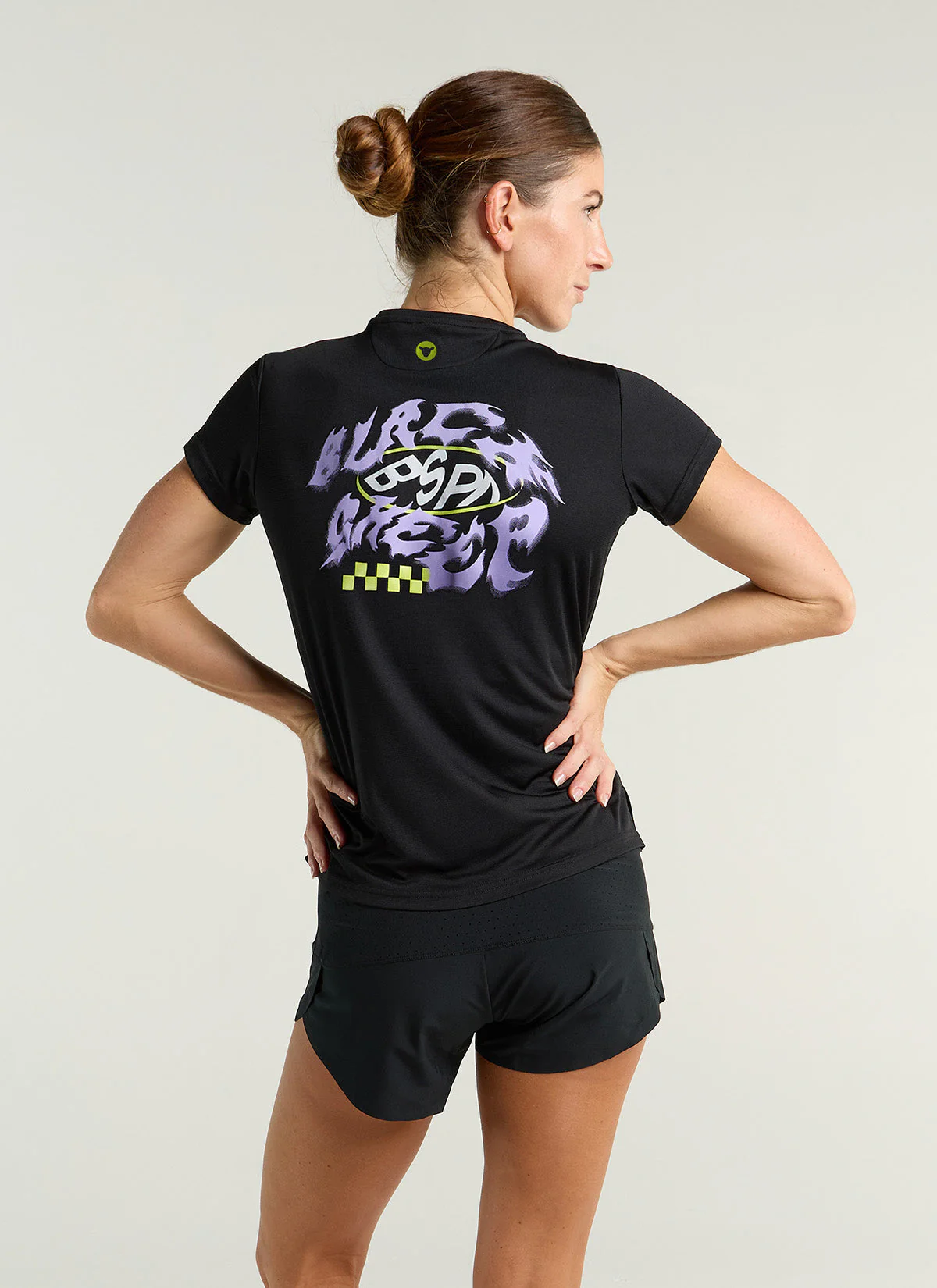 Women's Dry SS Tee - Neon Black - Image 2
