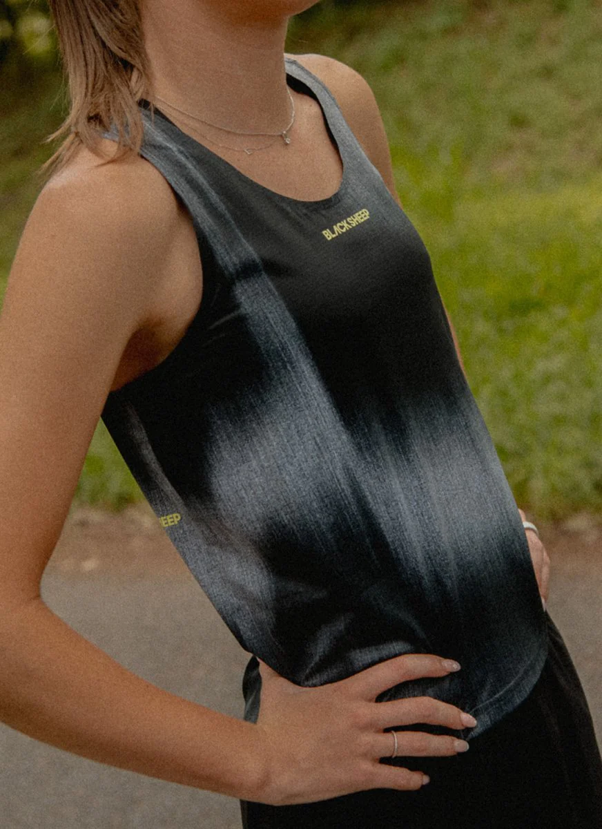 Women's Drylite Singlet - Static Black - Image 2