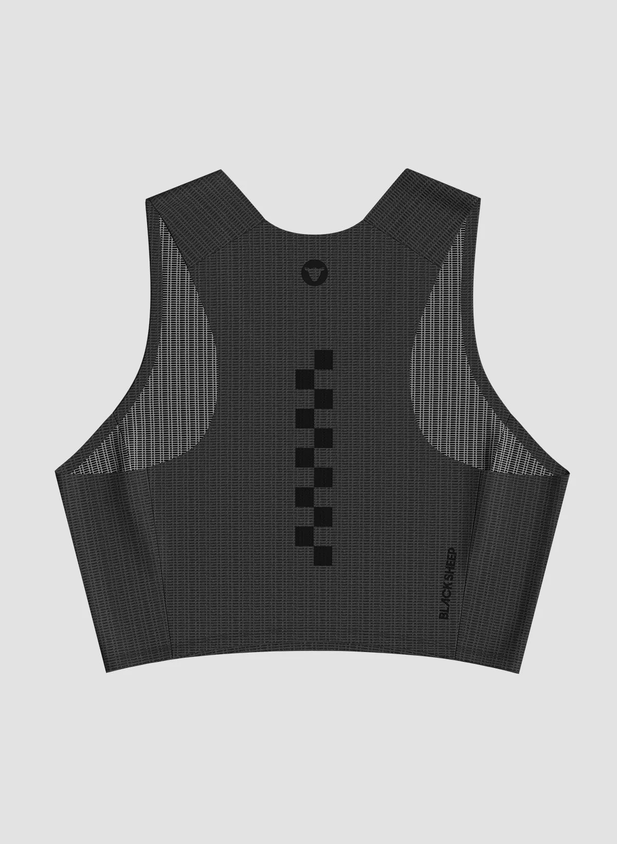 Women's FlyMesh Cropped Singlet - Untitled Black - Image 4