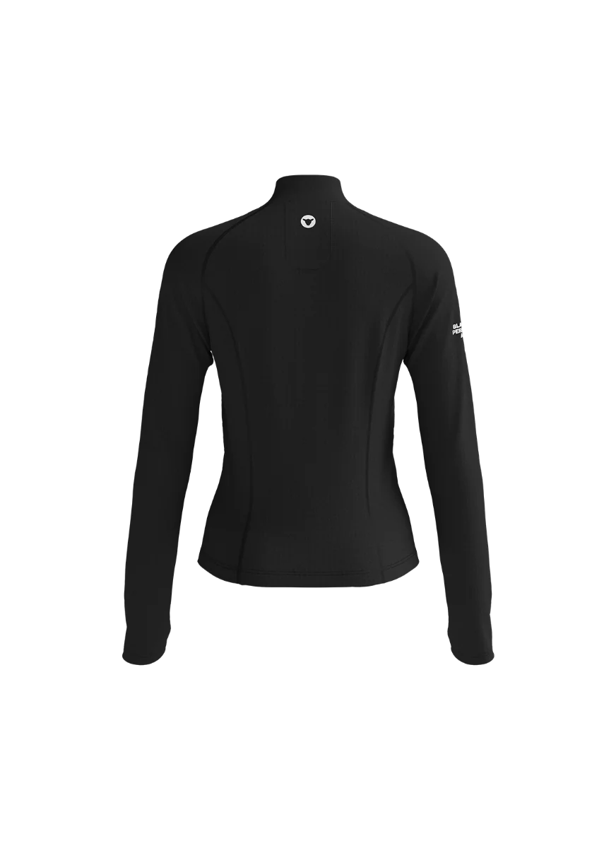 Women's GridFleece LS Pullover - Performance Black - Image 3