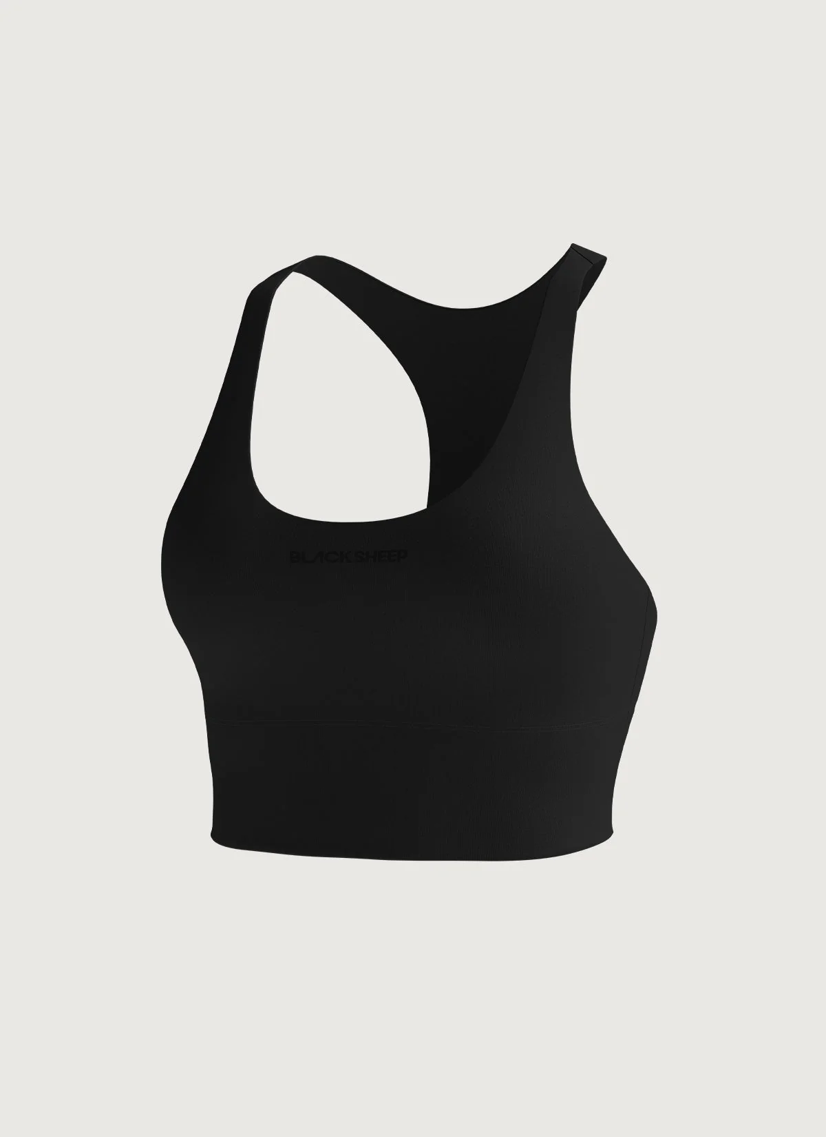 Women's Long Line Padded Crop - Black - Image 2