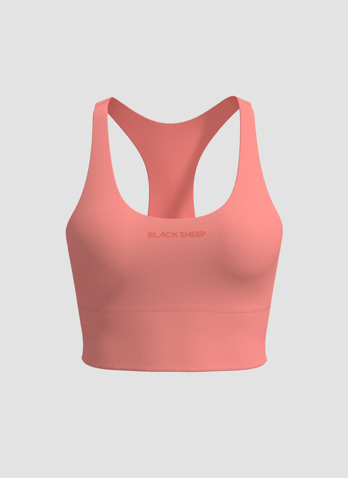 Women's Long Line Padded Crop - Super Coral