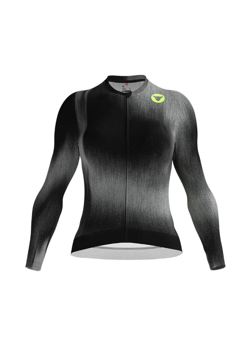 Women's Team LS Jersey - STATIC BLACK